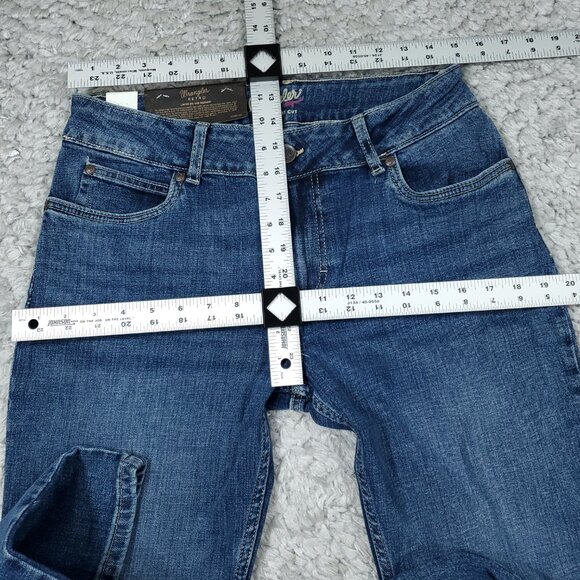 Wrangler Retro Mae Mid Rise Bootcut Jeans Medium Wash Blue Stretch Size 9 x 34 - Picture 8 of 8